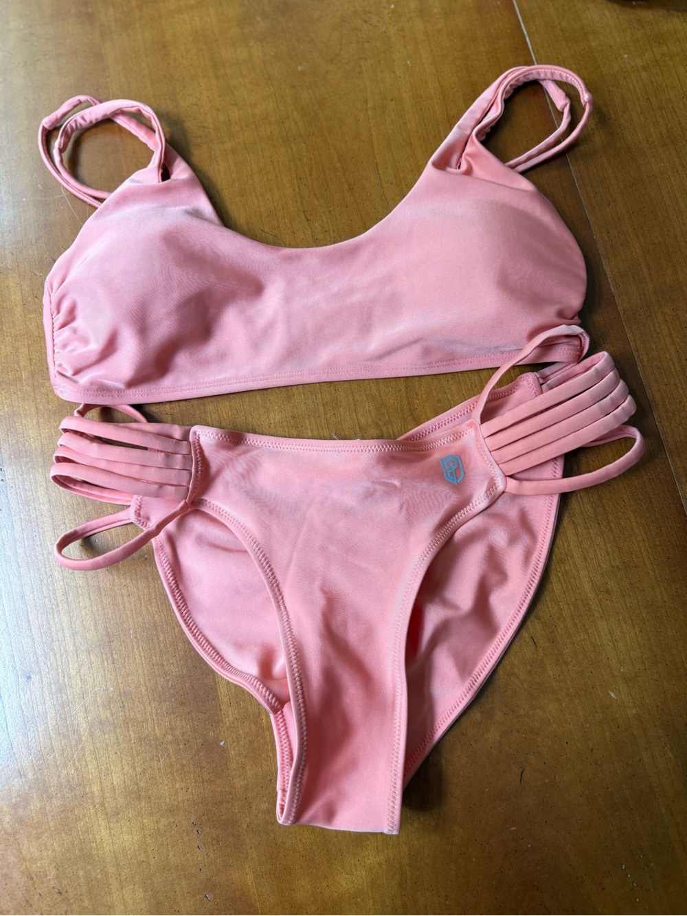 Born Primitive Coral Strappy Bikini Set